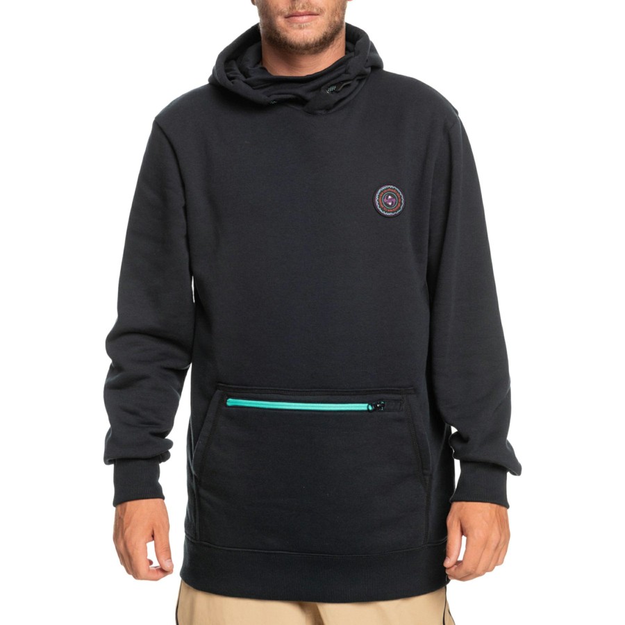 * Fine Quiksilver Big Logo Tech Pullover Hoodie Wholesale