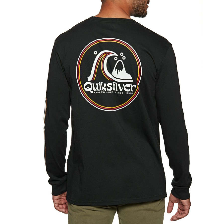 * Unique Quiksilver Rolling Circle Long Sleeve T-Shirt Hot