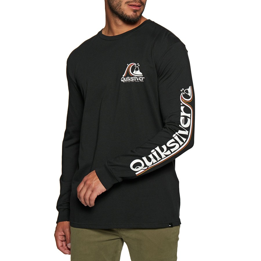 * Unique Quiksilver Rolling Circle Long Sleeve T-Shirt Hot