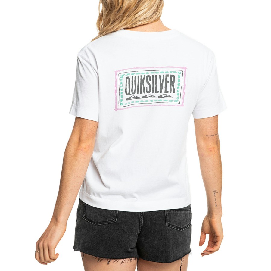 * Authentic Quiksilver Crop Womens Short Sleeve T-Shirt Wholesale