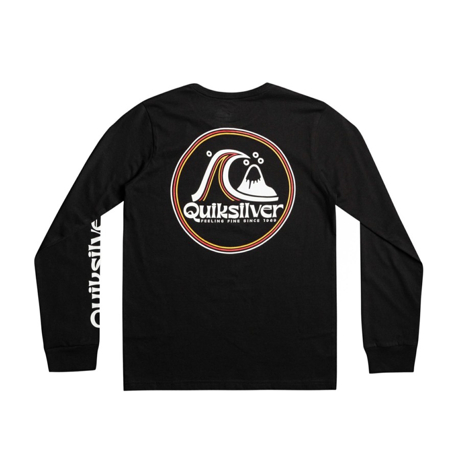 * Fine Quiksilver Rolling Circle Boys Long Sleeve T-Shirt Best