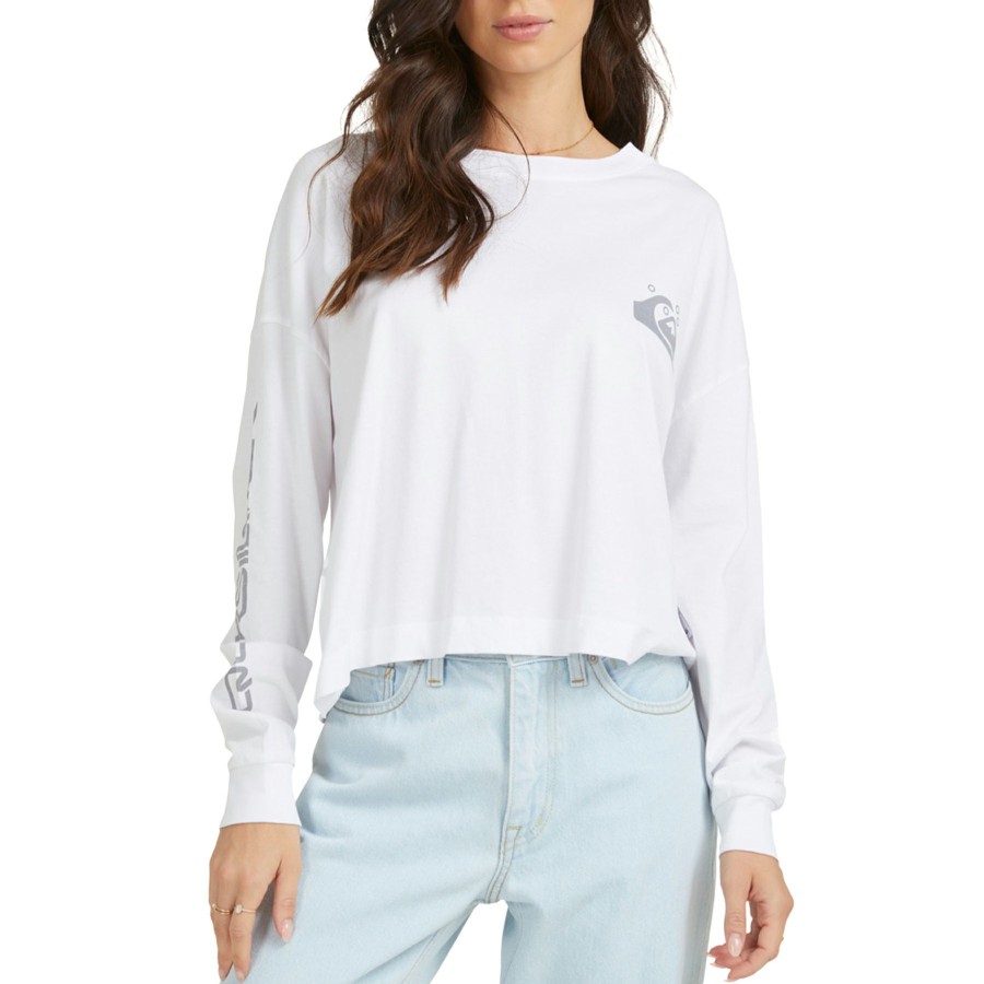 * Fashion Quiksilver Oversized Crop Womens Long Sleeve T-Shirt Clearance