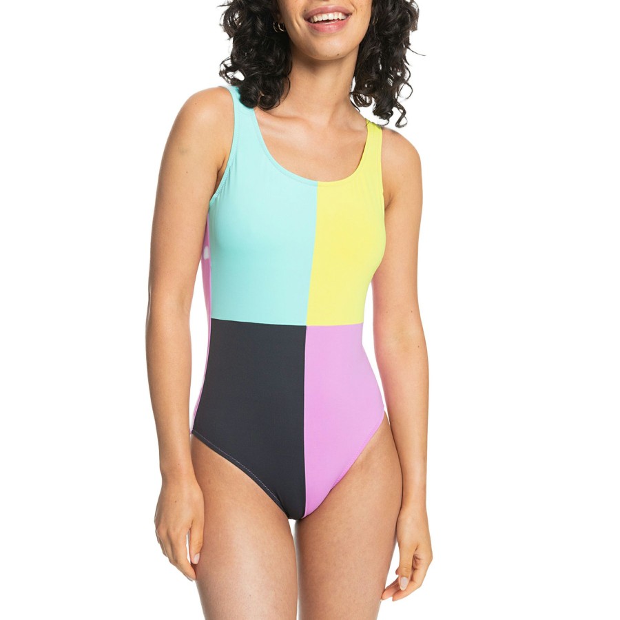 * Authentic Quiksilver Colour Block Swimsuit Online