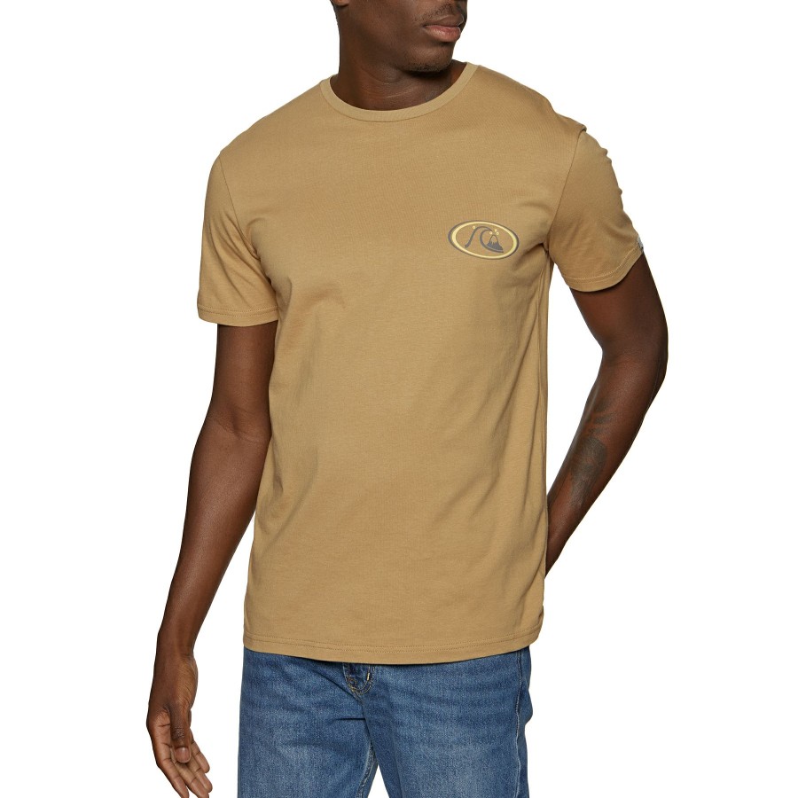 * Unique Quiksilver Oval Script Short Sleeve T-Shirt Clearance