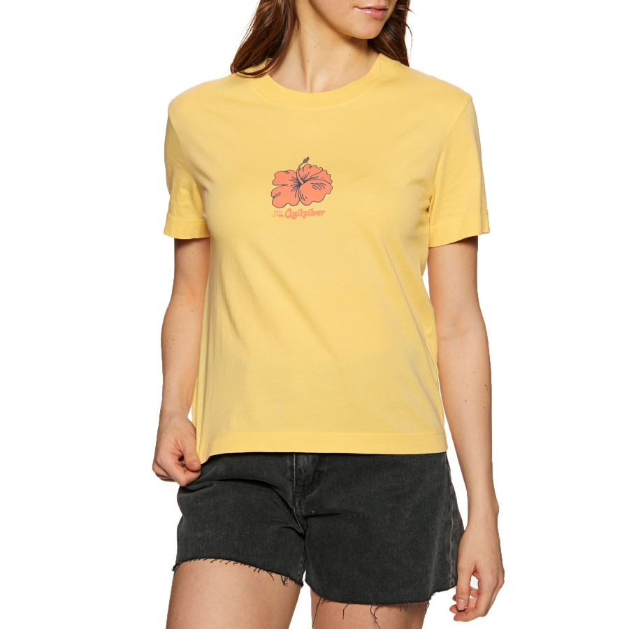 * Unique Quiksilver Crop Womens Short Sleeve T-Shirt Hot