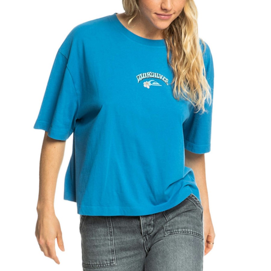 * Delicate Quiksilver Boyfriend Crop Womens Short Sleeve T-Shirt Wholesale