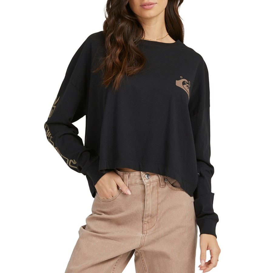 * Latest Quiksilver Oversized Crop Womens Long Sleeve T-Shirt Online