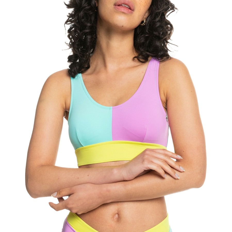 * Fine Quiksilver Color Block Scoop Bikini Top Online