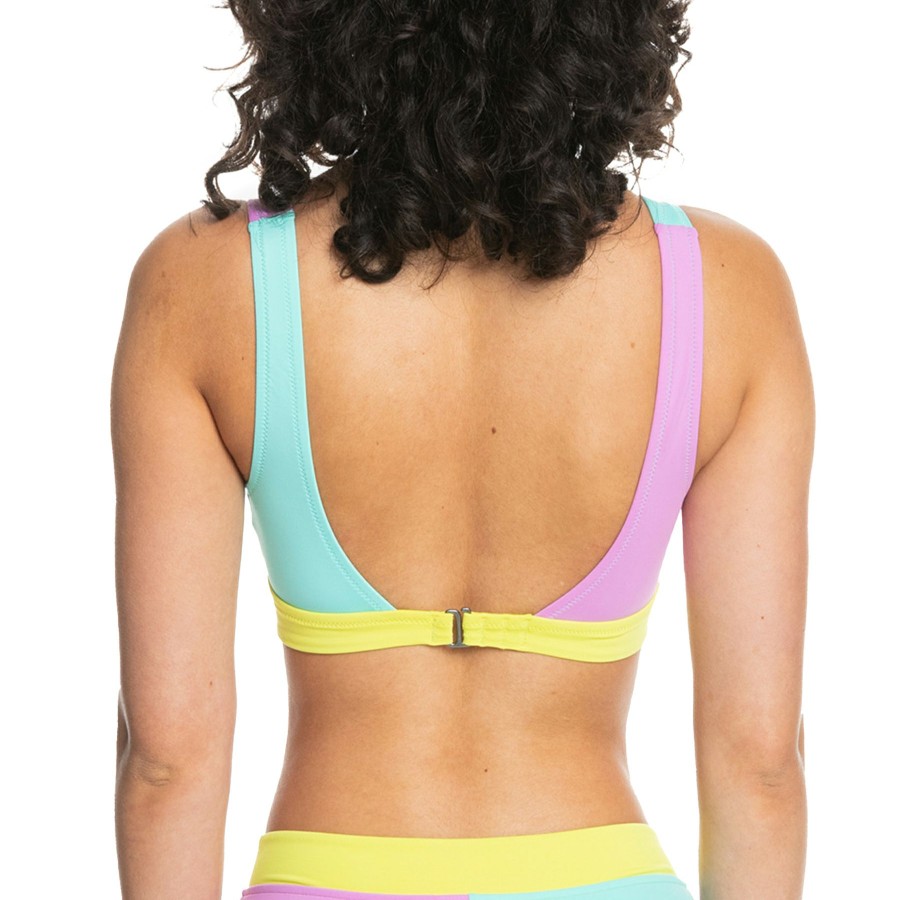 * Fine Quiksilver Color Block Scoop Bikini Top Online