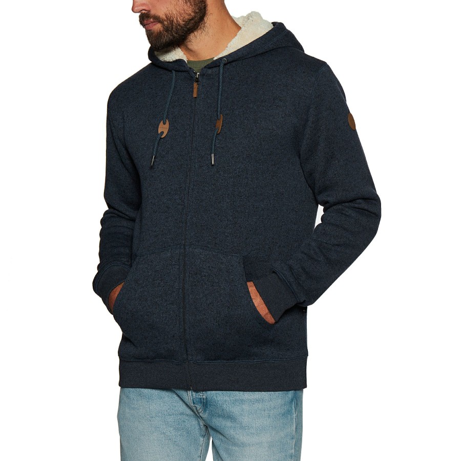 * Latest Quiksilver Keller Sherpa Zip Hoodie New