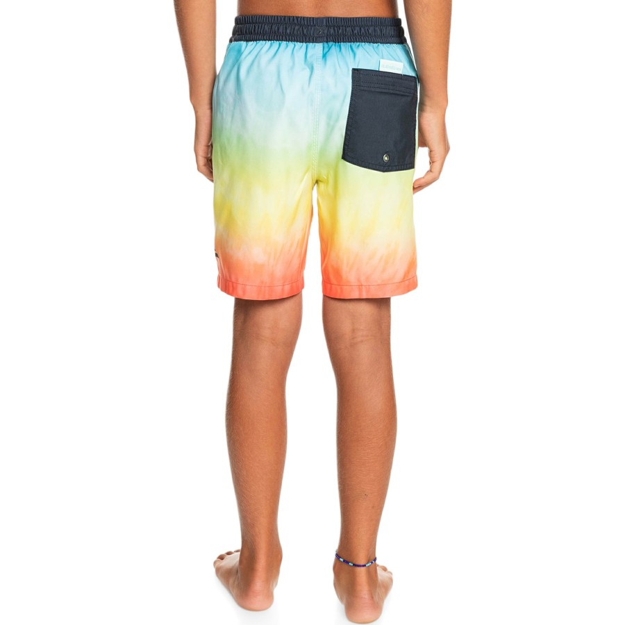 * Unique Quiksilver Faded Logo 15 Boys Boardshorts Clearance