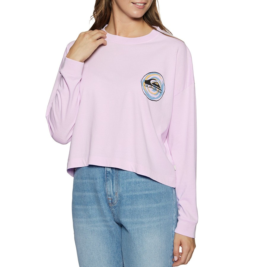 * Fashion Quiksilver Oversized Crop Mine Womens Long Sleeve T-Shirt Wholesale