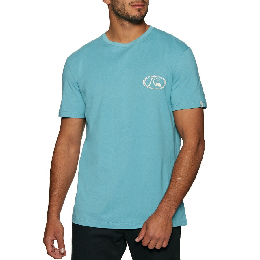 * Delicate Quiksilver Oval Script Short Sleeve T-Shirt Wholesale