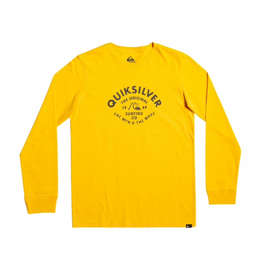 * Unique Quiksilver Script Talk Boys Long Sleeve T-Shirt Hot