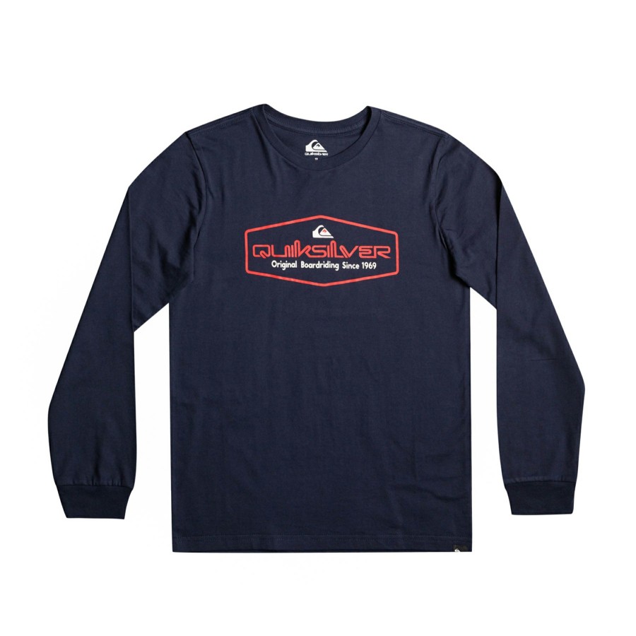 * Diaphanous Quiksilver Omni Lockup Boys Long Sleeve T-Shirt Online