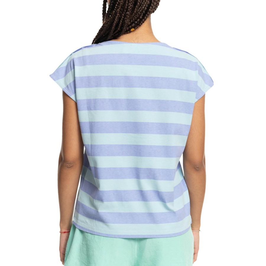 * Diaphanous Quiksilver Lenora Stripped Womens Short Sleeve T-Shirt Online