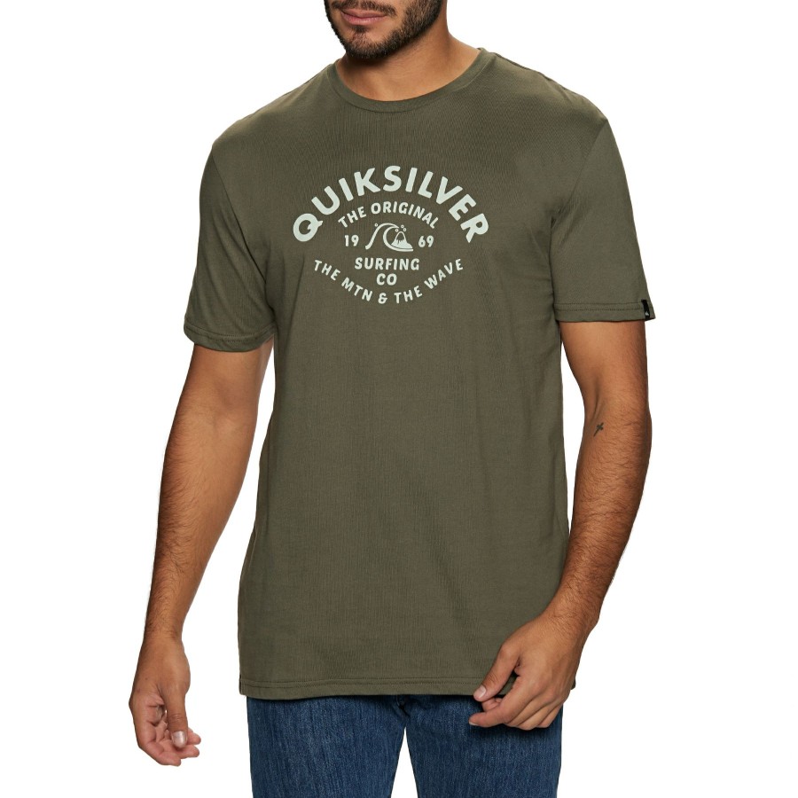 * Fashion Quiksilver Script Talk Front Short Sleeve T-Shirt Clearance