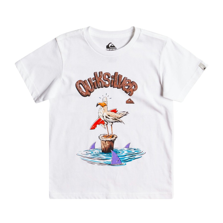 * Delicate Quiksilver Seagulls Boys Short Sleeve T-Shirt Hot