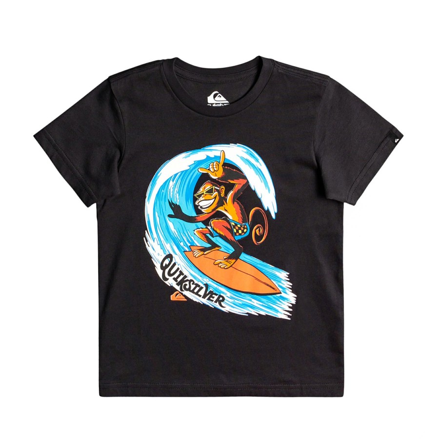 * Unique Quiksilver Monkey Wave Boys Short Sleeve T-Shirt Clearance